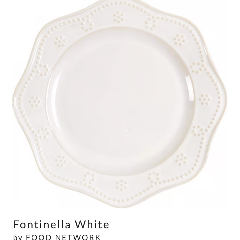 Food Network Fontinella White Salad Plate